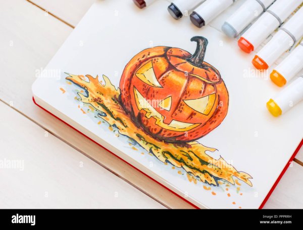 Хэллоуин маркерами