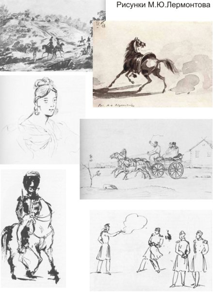Рисунки Лермонтова в детстве
