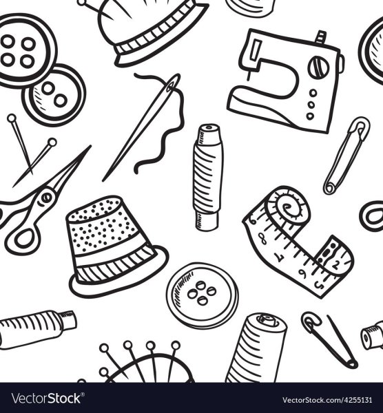 Швейные принадлежности силуэт