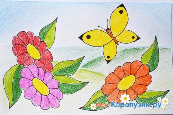 Летний рисунок для детей