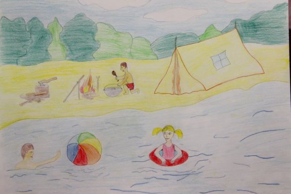 Рисование для детей пляж