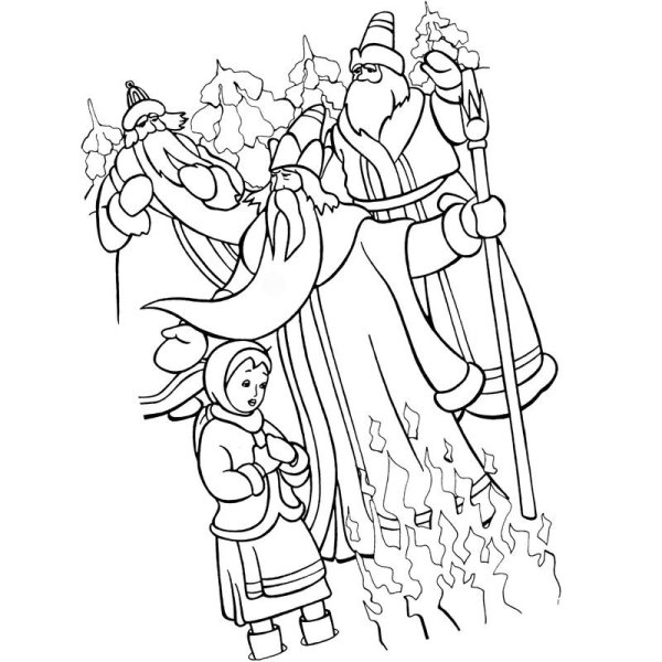 Иллюстрация к сказке 12 месяцев