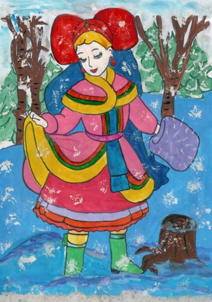 Иллюстрация к сказке двенадцать месяцев