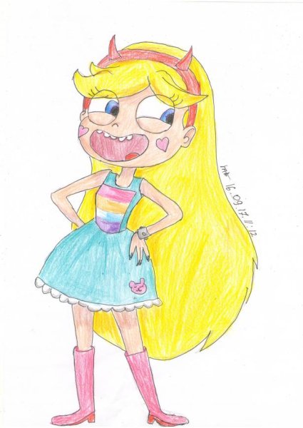 Звездочка Баттерфляй рисование