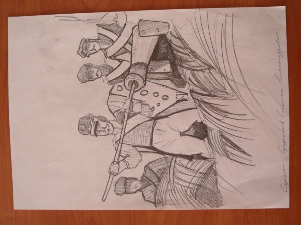 Бородинское сражение 1812 рисунок