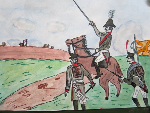 Бородино с Петром 1 зарисовки