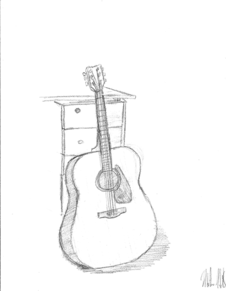 Нарисовать гитару поэтапно