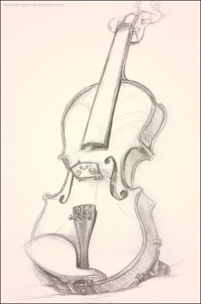 Скрипка набросок