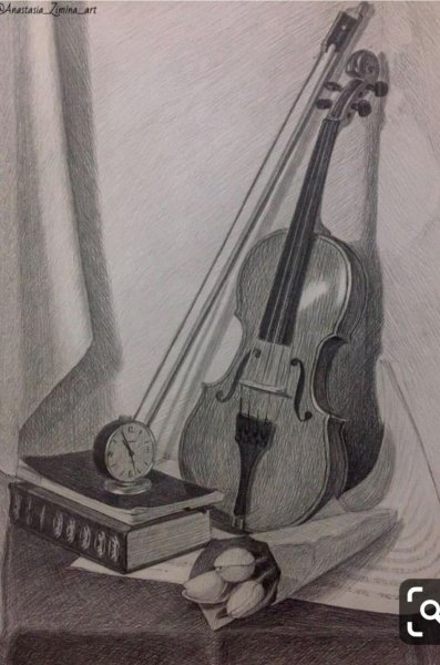 Скрипка карандашом