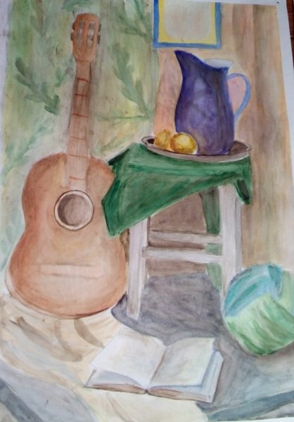 Натюрморт бытовых предметов в карандаше