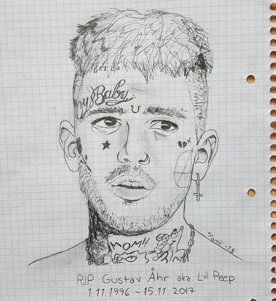 Lil Peep нарисованный