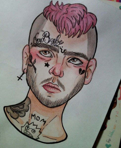 Лил пип для срисовки