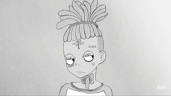 Лил пип рисунок для срисовки