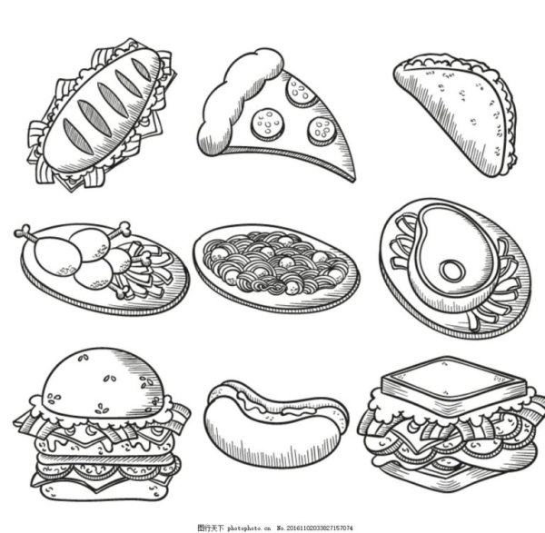 Картинки для срисовки еда