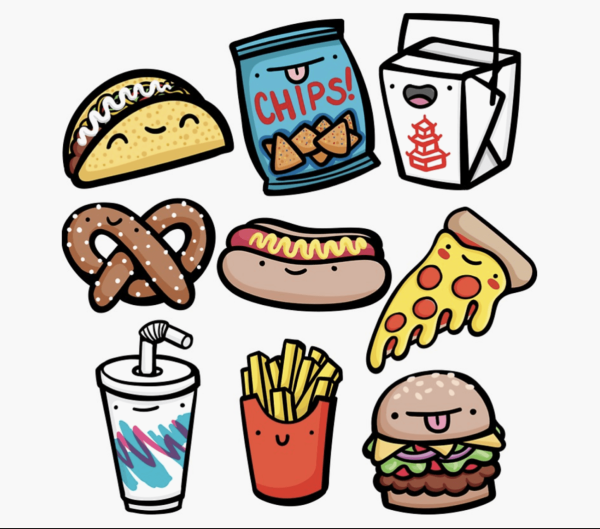 Рисунки для срисовки еда