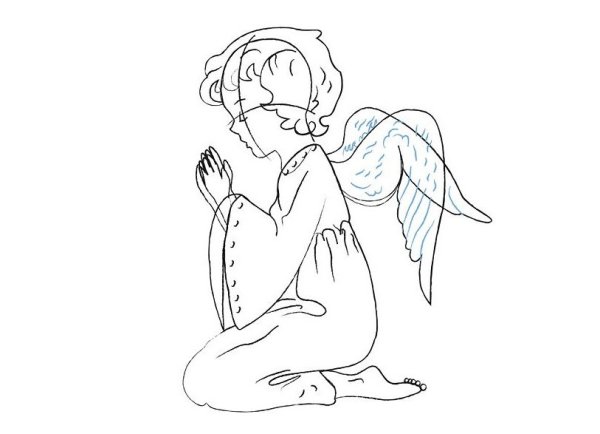 Ангел рисунок карандашом