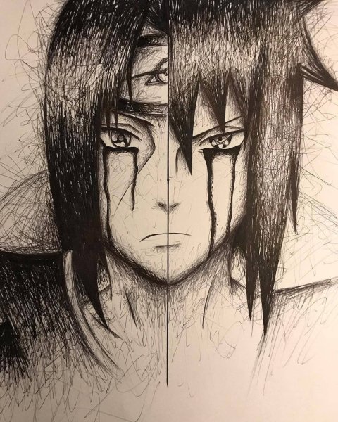 Срисовки аниме Наруто Итачи