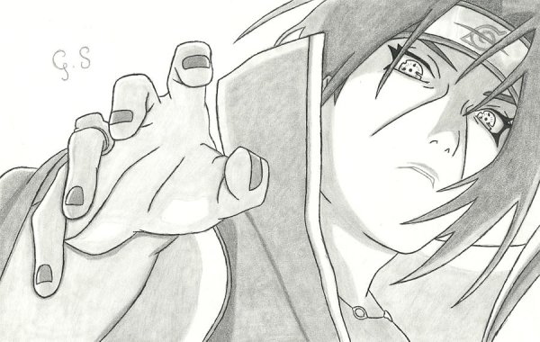 Рисовка Наруто Итачи