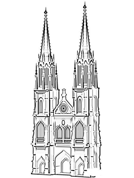 Кёльнский собор рисунок