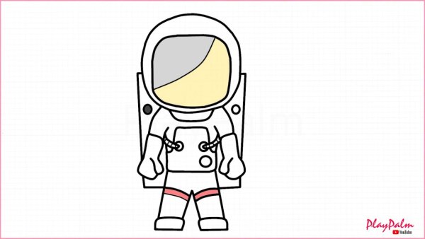 Космонавт рисунок легкий