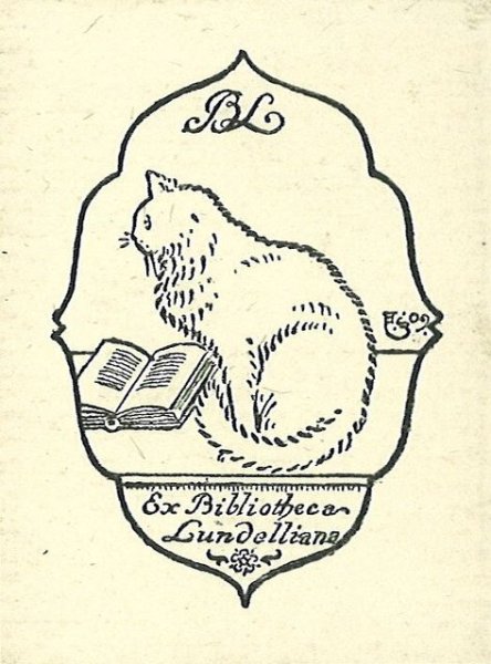 Сюжетный книжный экслибрис