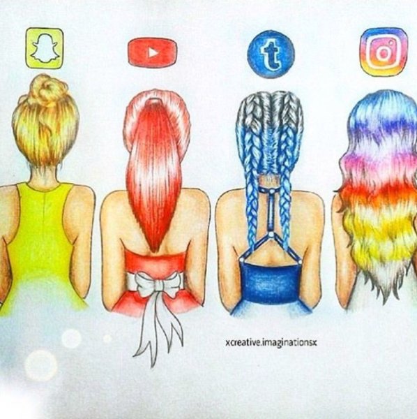 Кавайные рисунки для срисовки