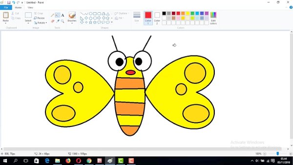 Рисунки на компьютере в Paint легкие