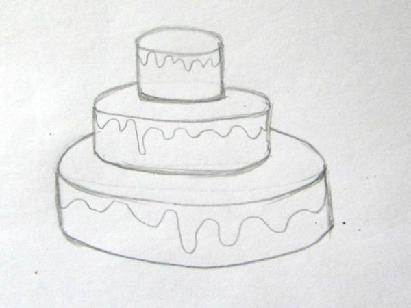 Тортик рисунок легкий