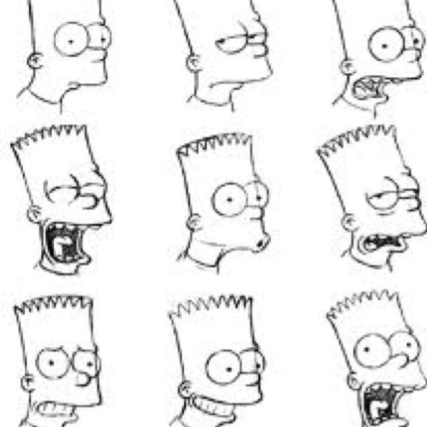 Барт симпсон поэтапно
