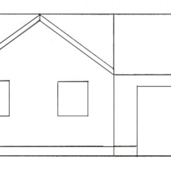 Дом объемный черчение