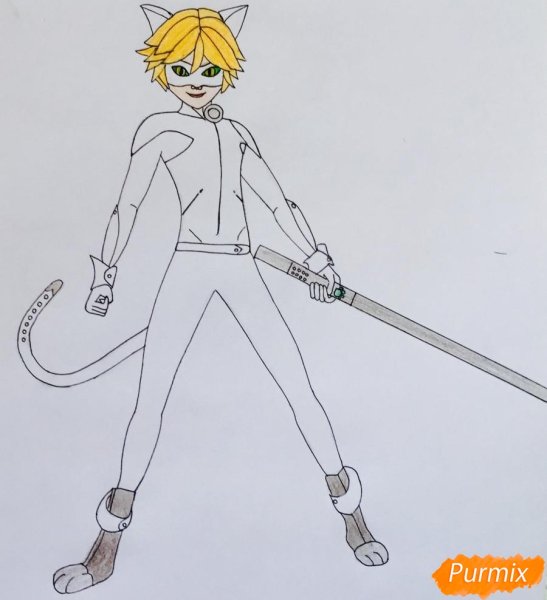 Супер кот рисунок карандашом