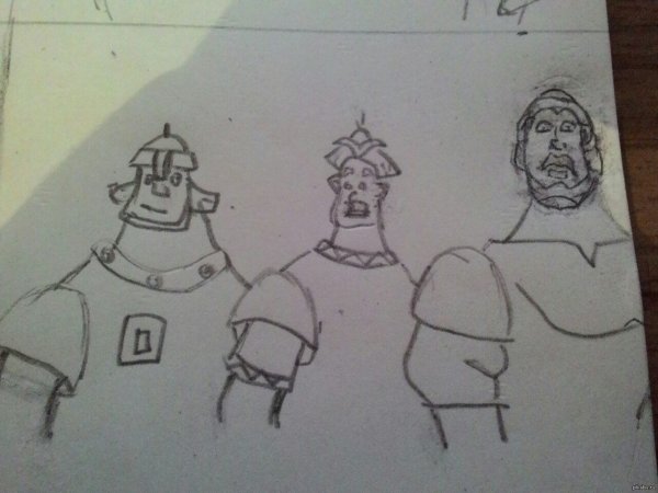 Три богатыря рисунок