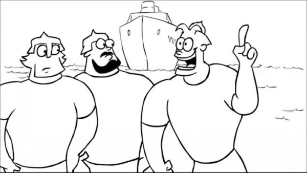 Три богатыря черно белый