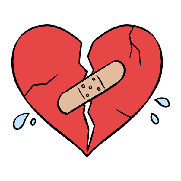 Нарисовать разбитое сердце