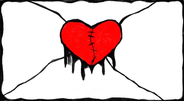 Нарисовать разбитое сердце