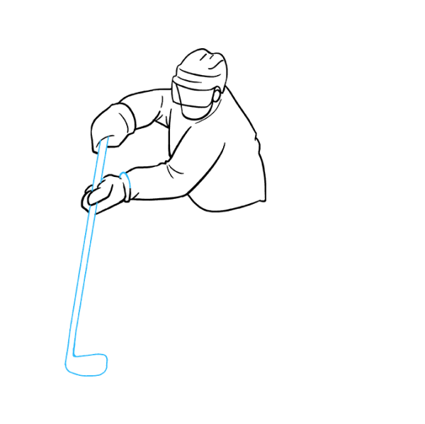 Нарисовать хоккеиста поэтапно