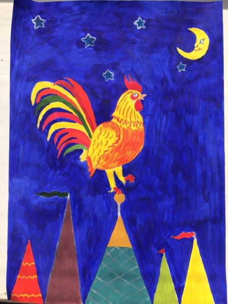 Нарисовать петуха