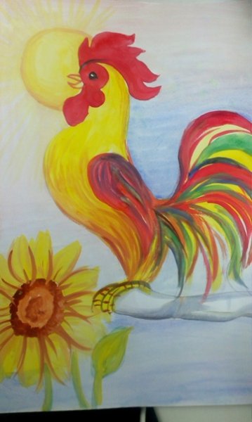 Рисунок петух для срисовки лёгкий