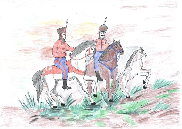 Детские рисунки Бородинское сражение 1812 года