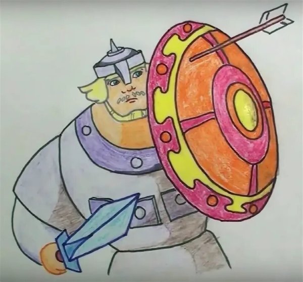 Рисование богатыря