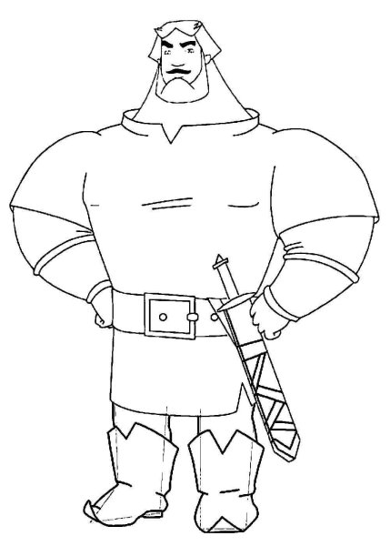 Бурушка конь Ильи Муромца раскраска