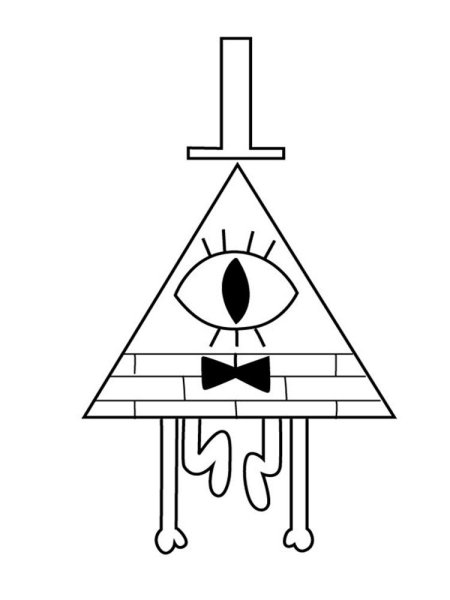 Гравити Фолз для срисовки Билл