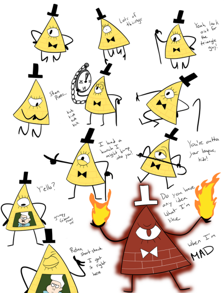 Стикеры Гравити Фолз Билл шифр