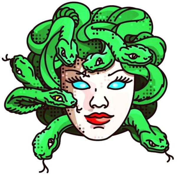 Медуза Горгона для срисовки