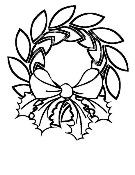 Новогодний венок рисование