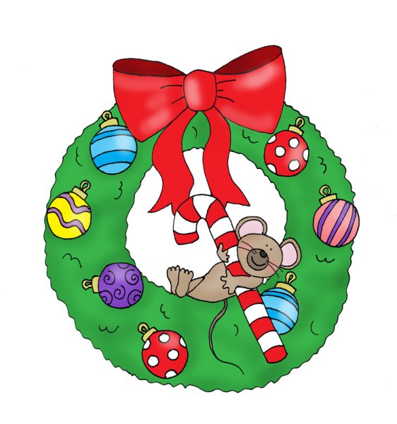 Рождественский венок эскиз