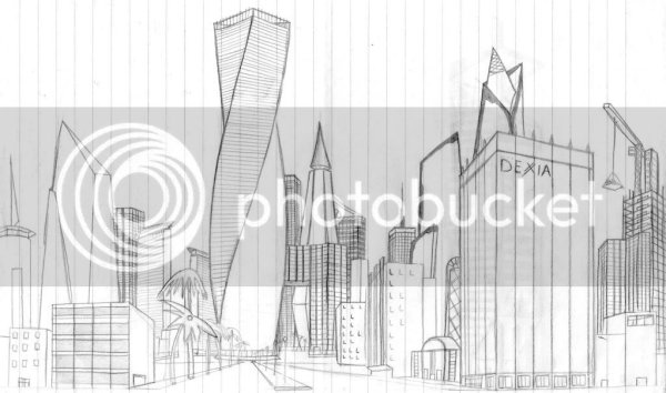 Эскиз современного города