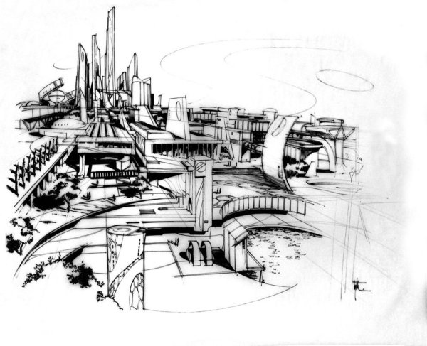 Эскиз города будущего