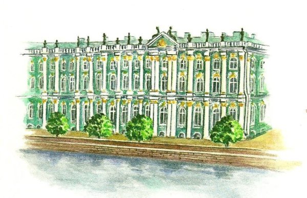 Питер зимний дворец разукрашивать