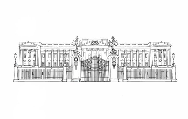 Екатерининский дворец в Санкт-Петербурге рисунок